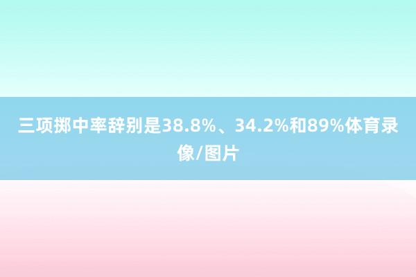 三项掷中率辞别是38.8%、34.2%和89%体育录像/图片