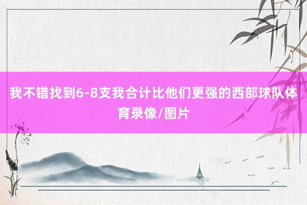 我不错找到6-8支我合计比他们更强的西部球队体育录像/图片