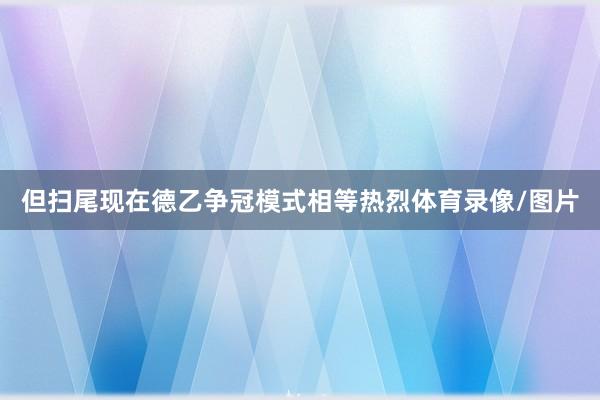 但扫尾现在德乙争冠模式相等热烈体育录像/图片