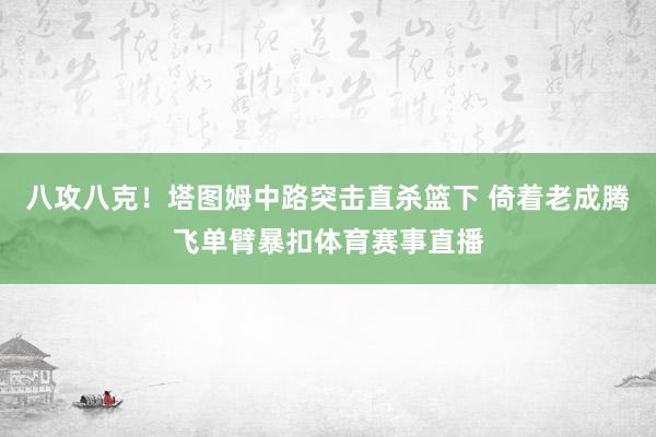 八攻八克！塔图姆中路突击直杀篮下 倚着老成腾飞单臂暴扣体育赛