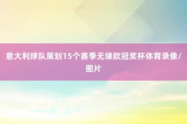 意大利球队策划15个赛季无缘欧冠奖杯体育录像/图片