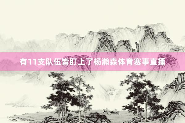 有11支队伍皆盯上了杨瀚森体育赛事直播