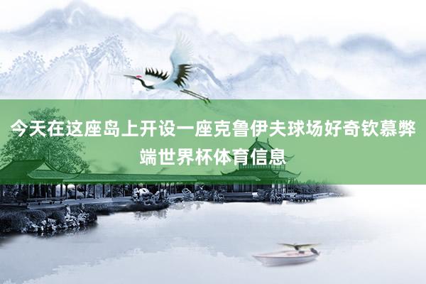 今天在这座岛上开设一座克鲁伊夫球场好奇钦慕弊端世界杯体育信息