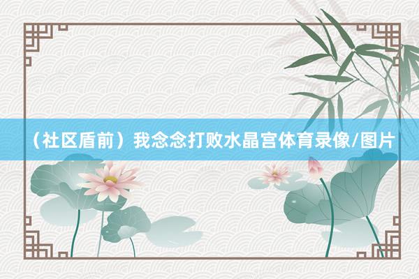 （社区盾前）我念念打败水晶宫体育录像/图片