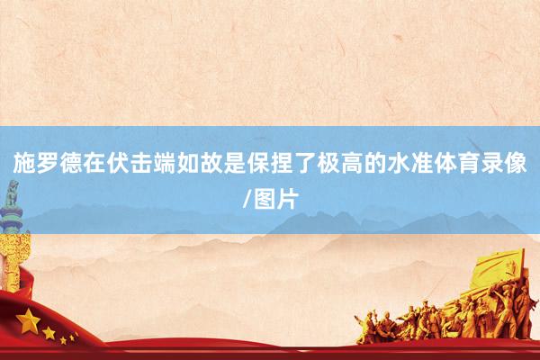 施罗德在伏击端如故是保捏了极高的水准体育录像/图片