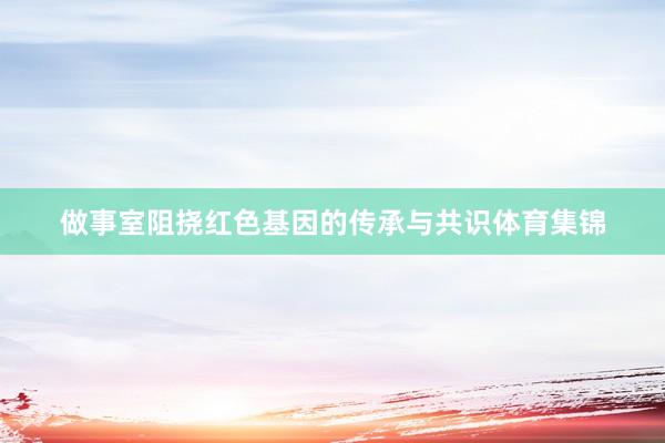 做事室阻挠红色基因的传承与共识体育集锦