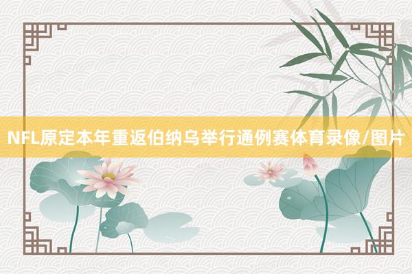 NFL原定本年重返伯纳乌举行通例赛体育录像/图片