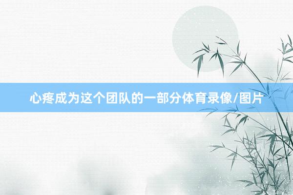 心疼成为这个团队的一部分体育录像/图片