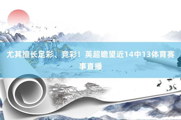 尤其擅长足彩、竞彩！英超瞻望近14中13体育赛事直播