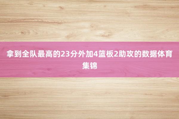 拿到全队最高的23分外加4篮板2助攻的数据体育集锦