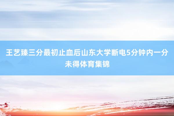 王艺臻三分最初止血后山东大学断电5分钟内一分未得体育集锦