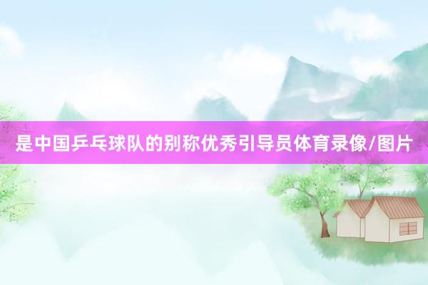 是中国乒乓球队的别称优秀引导员体育录像/图片