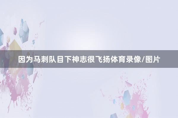 因为马刺队目下神志很飞扬体育录像/图片