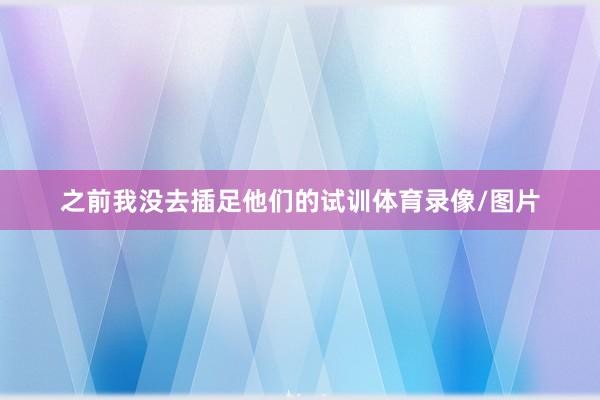 之前我没去插足他们的试训体育录像/图片
